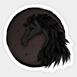 Cartoon dark horse Sticker